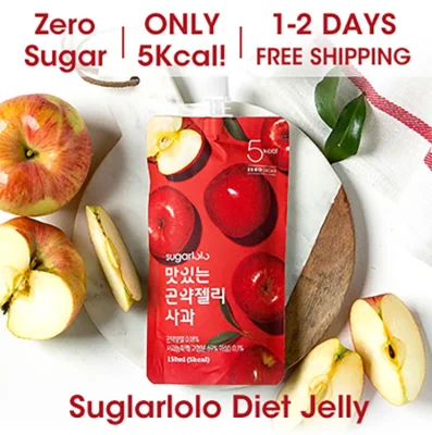 Sugarlolo Konjac Apple Jelly - 10 packs / Diet / Zero Sugar / Low Calorie / Korean food [FREE SHIPPING ONLY]