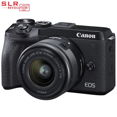 Canon EOS M6 Mark II Mirrorless Digital Camera + EFM 15-45mm (Free 32GB, Bag, 64GB Sandisk Extreme Pro, Grip/Tripod)