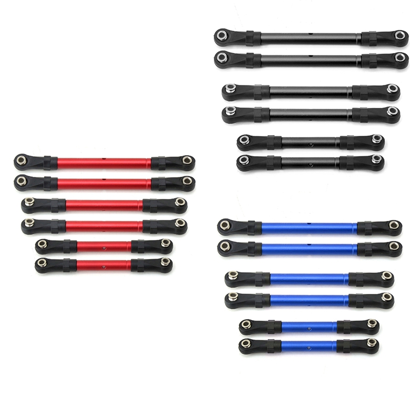 Adjustable Front & Rear Pull Rod Link Tie Rod Steering Rod for Hoss/Slash/ 4WD RC Car Upgrade Parts