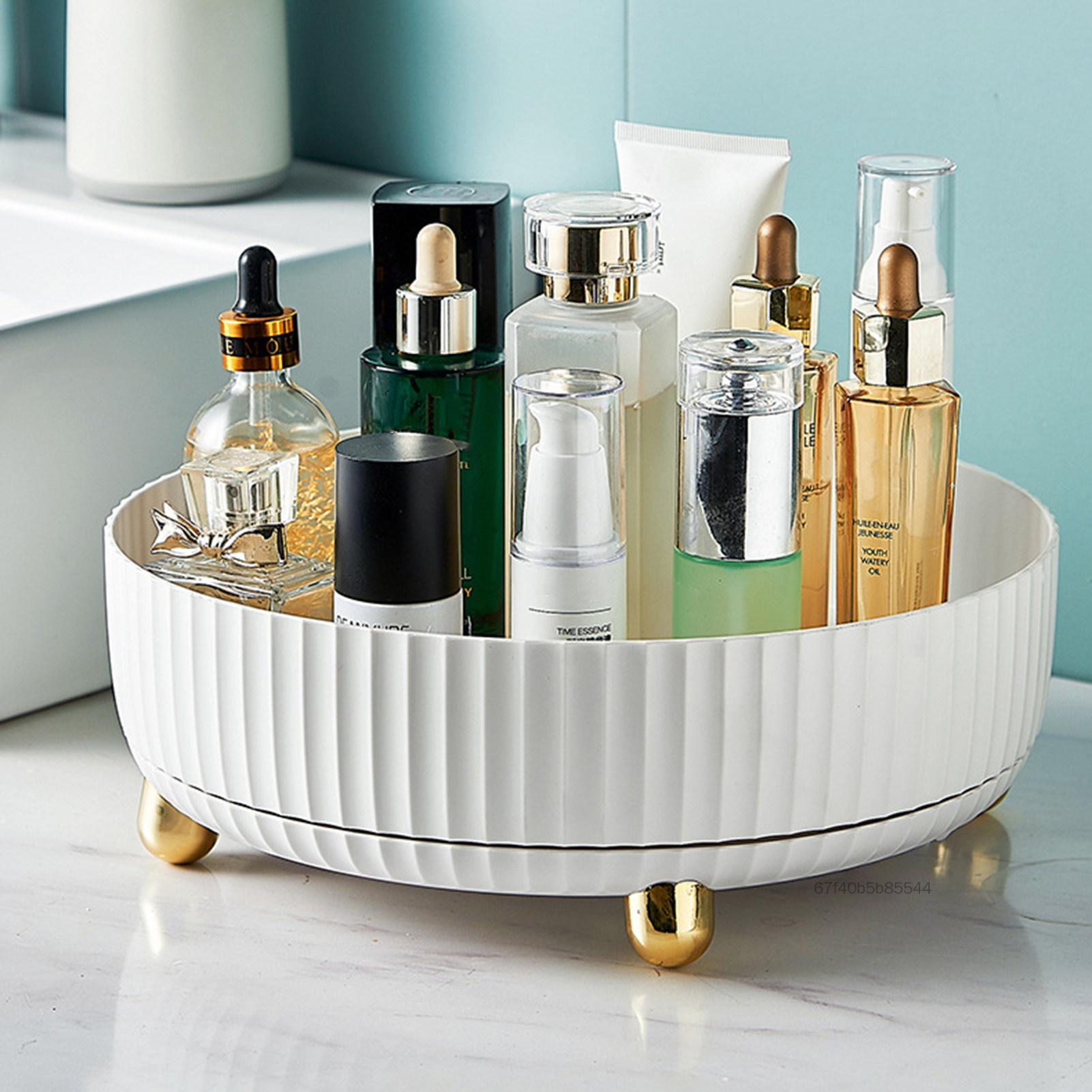 360 Degree Rotating Cosmetics Shelf Multipurpose Cabinet Turntable Storage Bin for Home Kitchen Supplies YS-VN