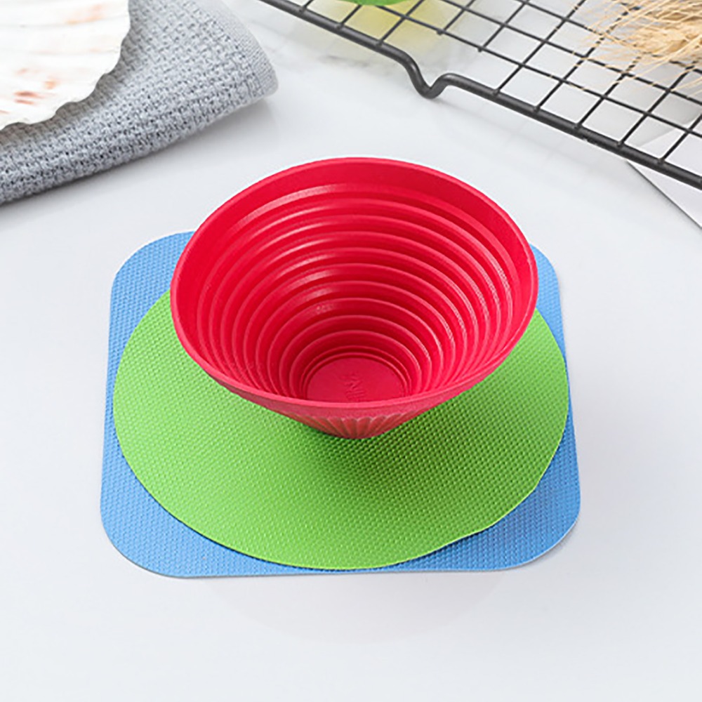 HLOBO 3pcs Chống trượt Miếng mở nắp chai Cao su Tròn/vuông Miếng kẹp lọ Đa năng Cách nhiệt Dụng cụ mở lọ Nhà bếp
