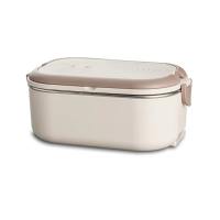 GUHEHARD Stainless Steel Electric Heated Lunch Box 1.2 L UK/EU/US Plug Travel Food Warmer Portable Durable Constant Temperature Lunch Box Office
