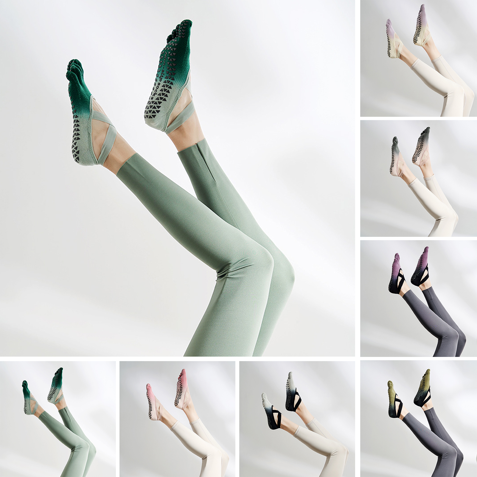 Ralapu Moisture-wicking Yoga Socks Yoga Socks with Cross Elastic Band