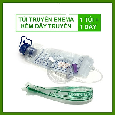 COMBO túi thải độc đại tràng, coffee enema, thụt tháo đại tràng, caphe enema, thải độc cà phê, súc ruột dung tích 1200m