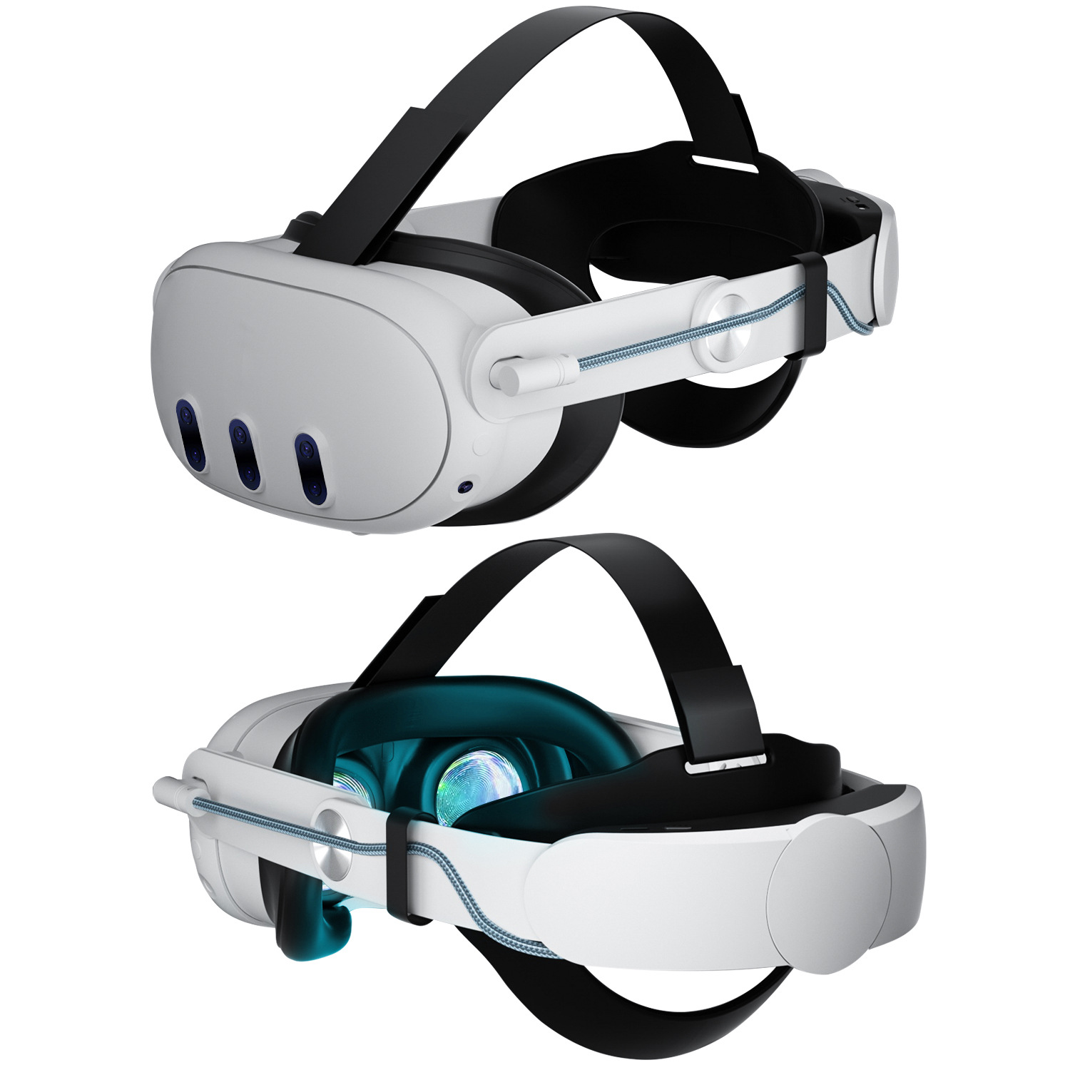 For Meta Quest3 Headwear Charging Headband Built-in Battery