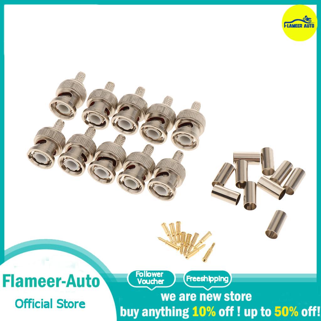 Flameer BNC công cụ cho RG58 10-mảnh đầu nối BNC thiết lập