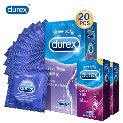 Durex Condoms Ultra Thin 20/42 Pcs Thin Extra Lubricant Male Oral Sex Condoms Intimacy Adult for Men Sex Toys Goods