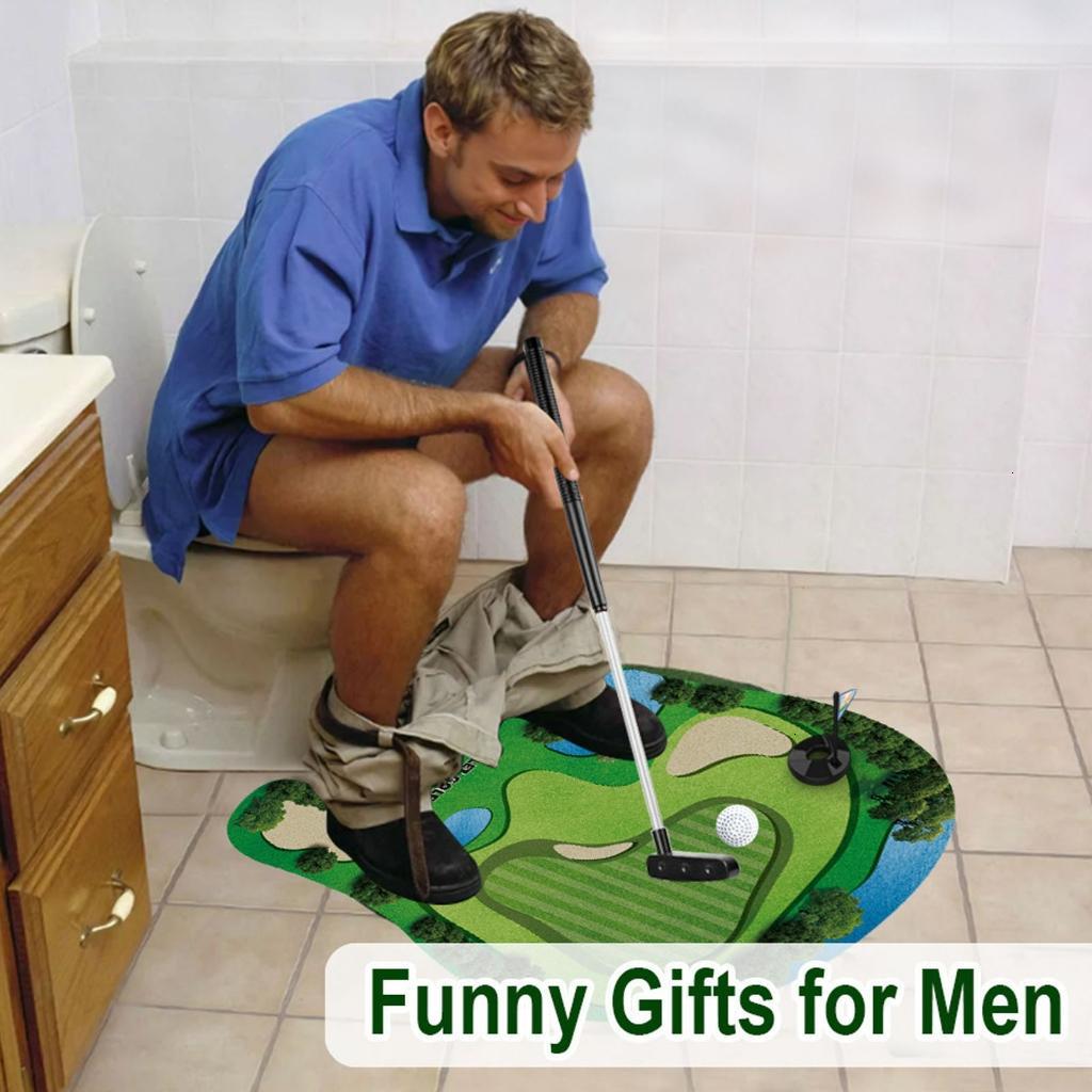 Vui Vẻ Nhỏ Chơi Golf Set Cho Nhà Vệ Sinh Thời Gian Bao Gồm Putter Cầu Lỗ Mục Tiêu