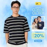 Áo Phông Nam Yody Relax Kẻ To Mác Everyday MCTS26S054