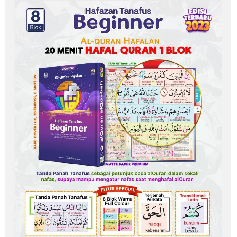 Al-quran Hafazan 8 Beginer Terjemah Perkata dan Transliterasi Latin A5