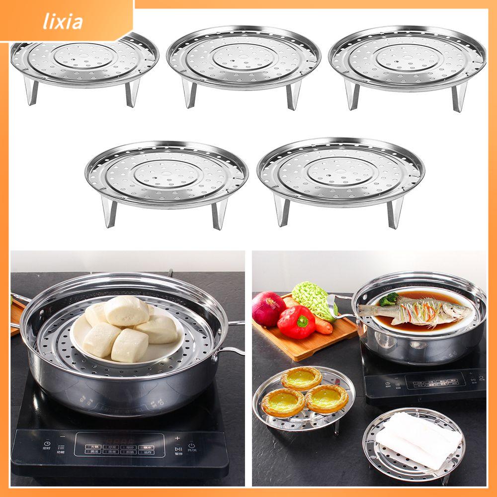 Lixia mới thép không gỉ phụ kiện nhà bếp nồi hấp đồ nấu nướng giá hấp hấp kệ
