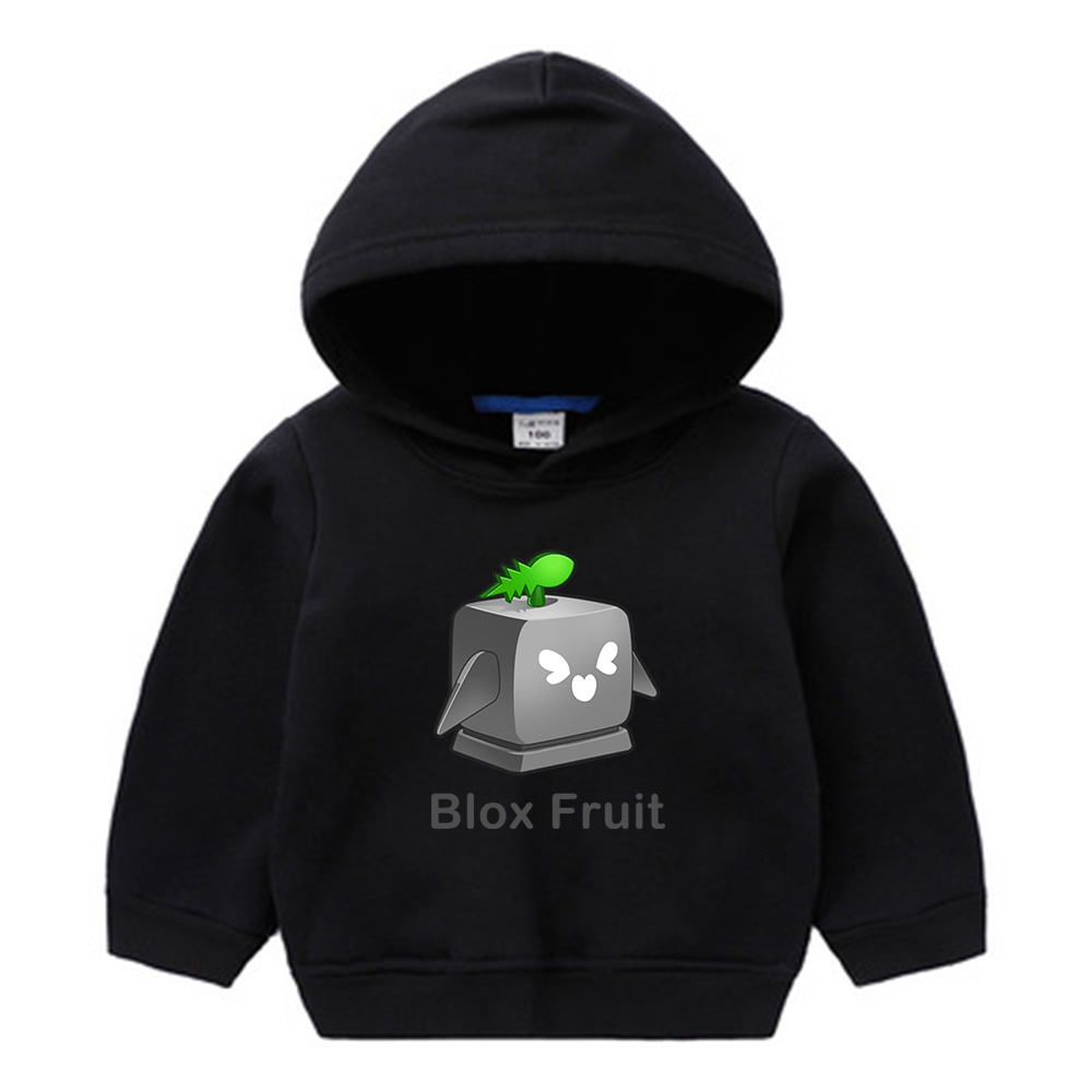 QR Rocket Fruit blox Fruit trẻ em áo hoodie trẻ em đơn giản thường ngày hoạt hình áo khoác bé trai và bé gái