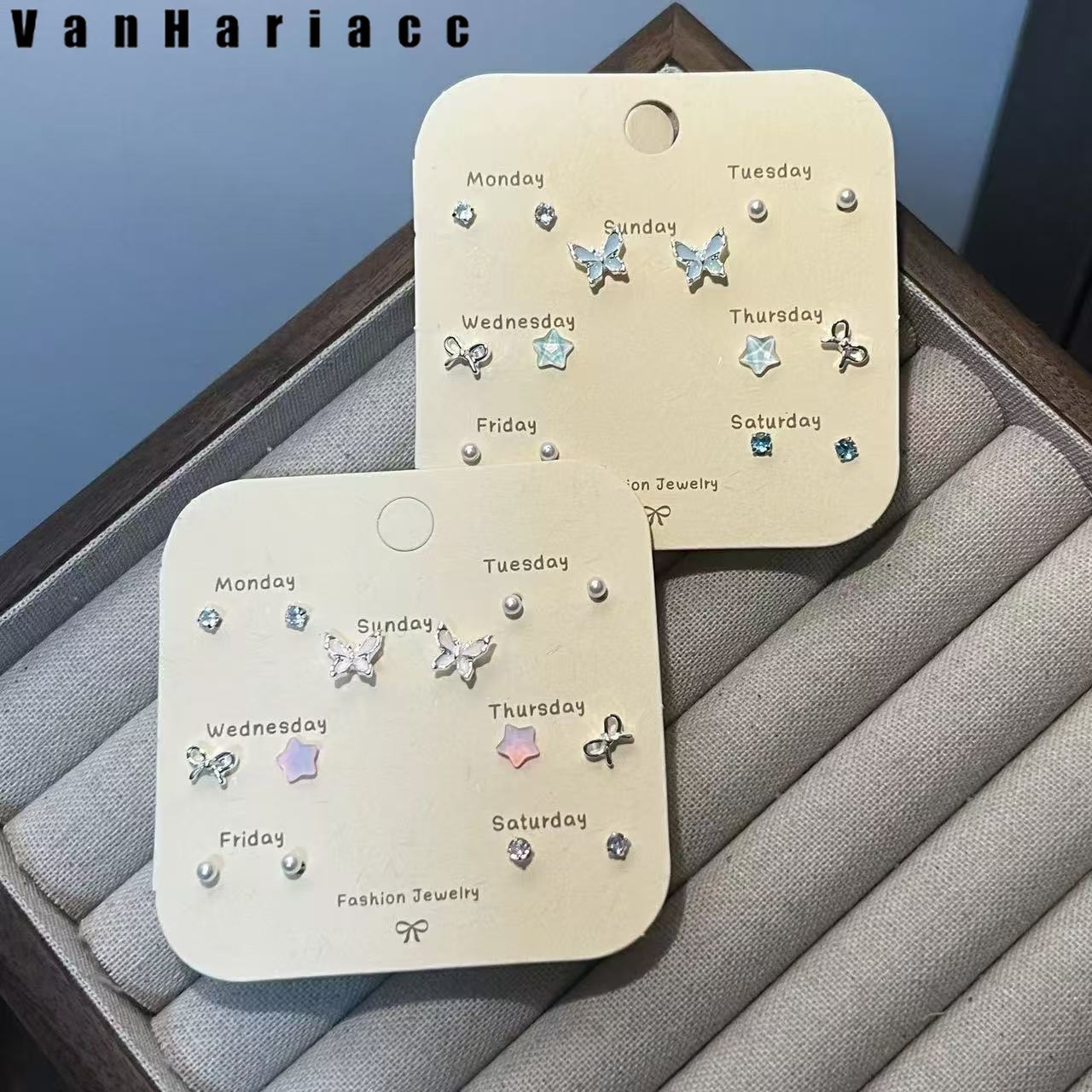 【VanHariacc】ต่างหูผีเสื้อเล็กน่ารักหวานสไตล์ป่า Kasuga ขนาดเล็กสดและเรียบง่ายต่างหูอเนกประสงค์ ราคา 18 บาท*ส่งฟรี