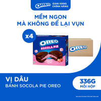 Combo 4 Hộp Bánh Socola Pie Oreo Vị Dâu 336g