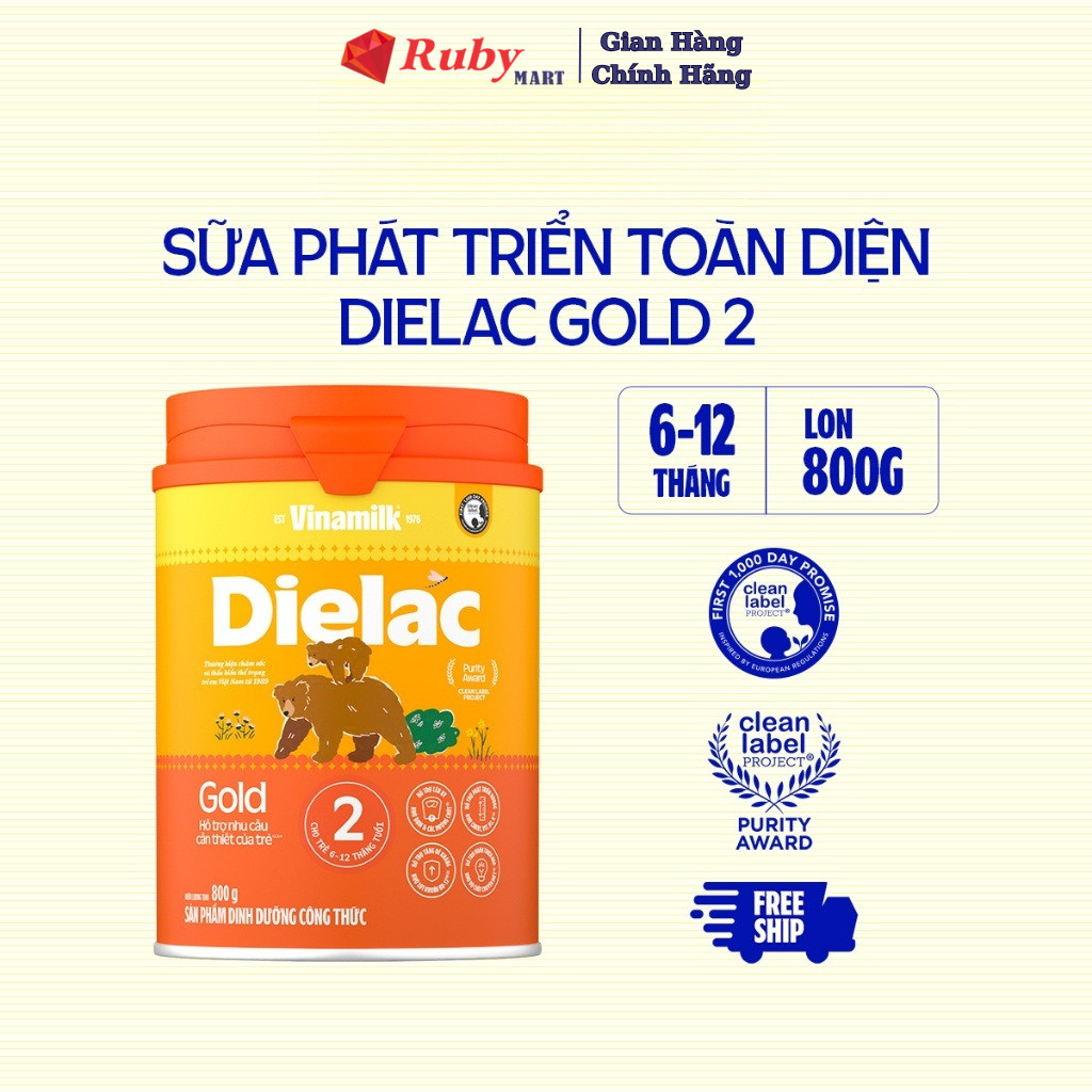 Sữa bột Dielac Gold 2 - Hộp thiếc 800g