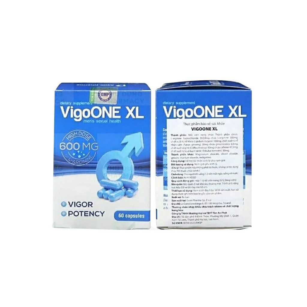 Viên sinh lý nam Vigoone XL Vigo One - Hỗ trợ sinh lý nam giới, yếu sinh lý, hiếm muộn