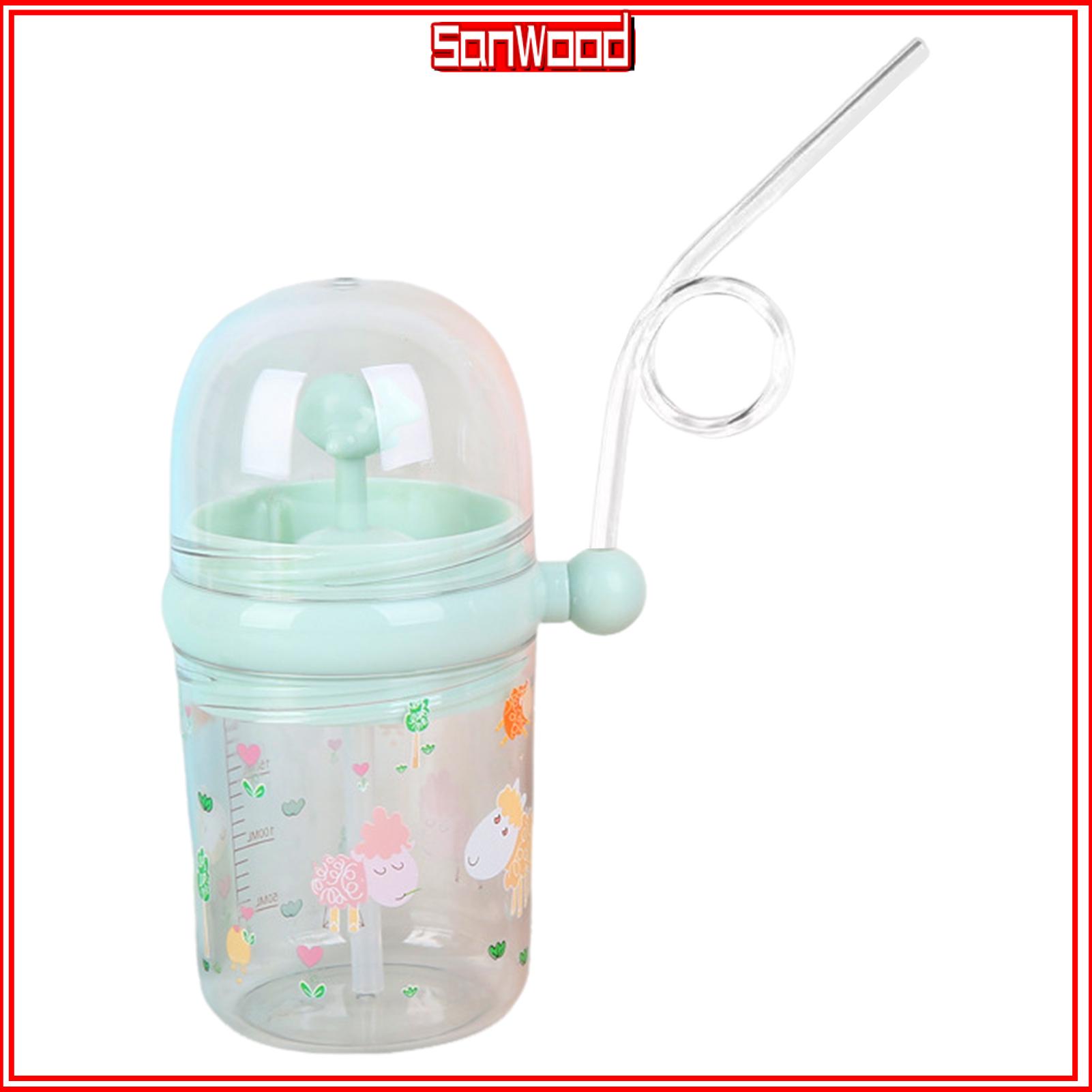 Safe Drinking Straw Cup Water Cup with Spray Feature Whale Drinking Cup with Straw – Leak-proof Reusable Kids Sippy Cup 260ml Whale Fountain Tumbler for Party School Beach – Durable Easy