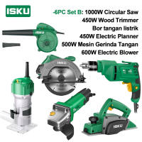 Isku Mesin Gergaji Jig Saw 450w/1000w Gergaji Multifungsi Circular Saw/Bor Tangan Listrik/Mesin Serut Kayu Planer 450w/Wood Trimmer 450w/Mesin Gerinda Tangan 850w