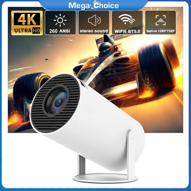 MegaChoice HY300 PRO Movie Projector Home Theater Dual WIFI 6 Projector 1080P Movie Video Projector Compatible For Android 11 System ราคา 3,471 บาท*ส่งฟรี