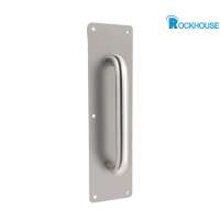 【Rockhouse】 Silver Stainless Steel Push Pull Handle for Sliding Doors and Store Entrance In Stock