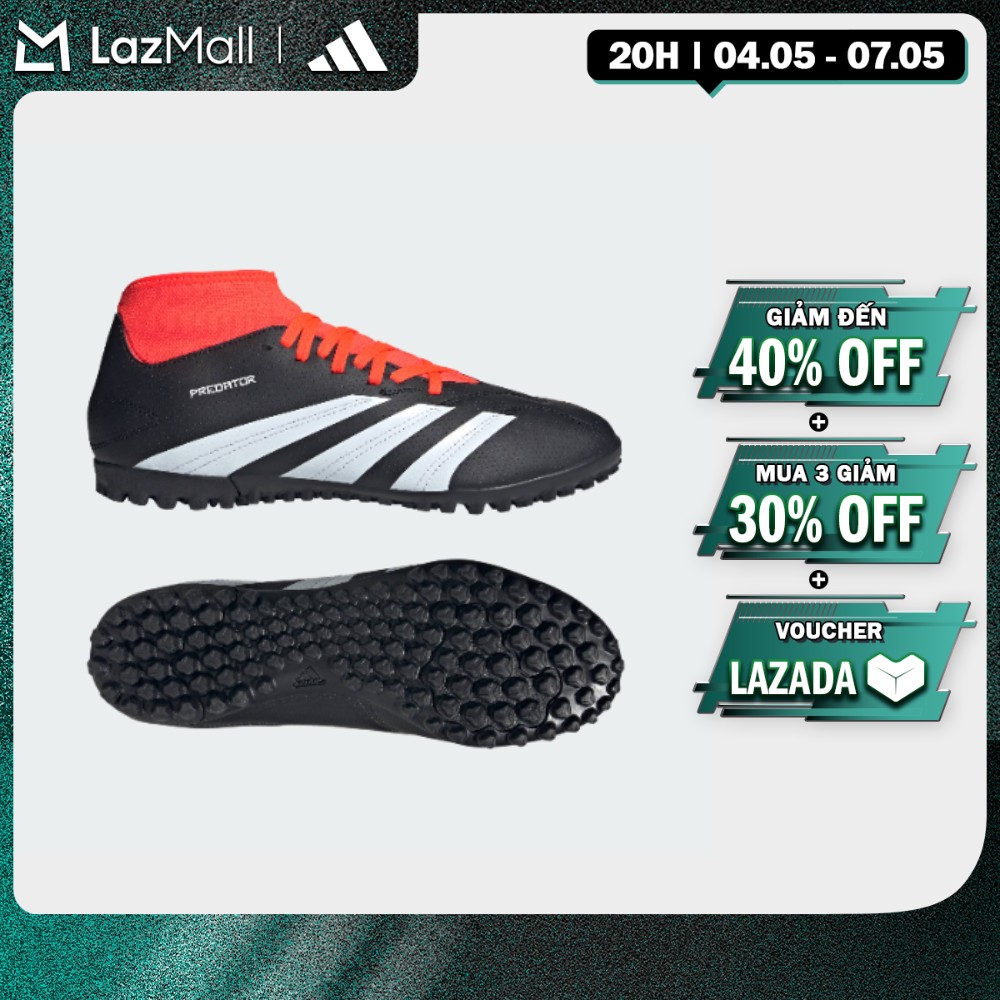 [20H 4.5-7.5-MUA 3 GIẢM 30%] adidas Bóng đá Giày Đá Bóng Turf Predator Club Sock Unisex Đen IG7714