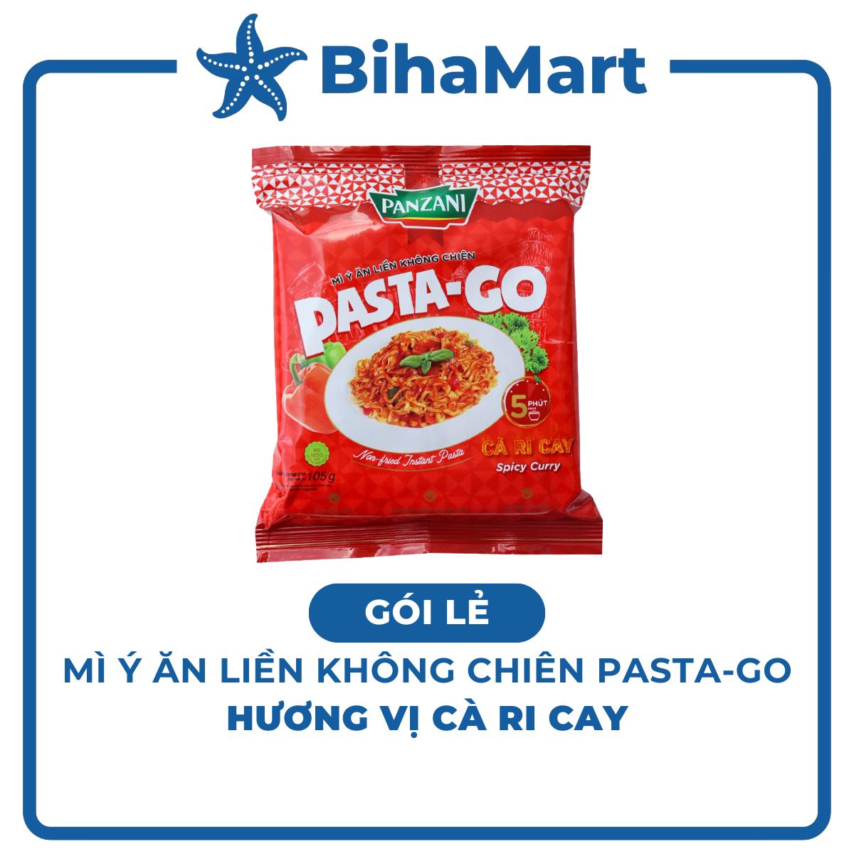 [GÓI LẺ] - PANZANI - Mì Ý ăn liền không chiên Pasta-go hương vị Cà ri cay, Mì Ý cà ri cay ăn liền Pasta go (105g/gói)
