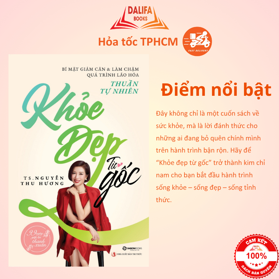 Sách - Khỏe Đẹp Từ Gốc - Bí Mật Giảm Cân & Làm Chậm Quá Trình Lão Hóa Thuần Tự Nhiên
