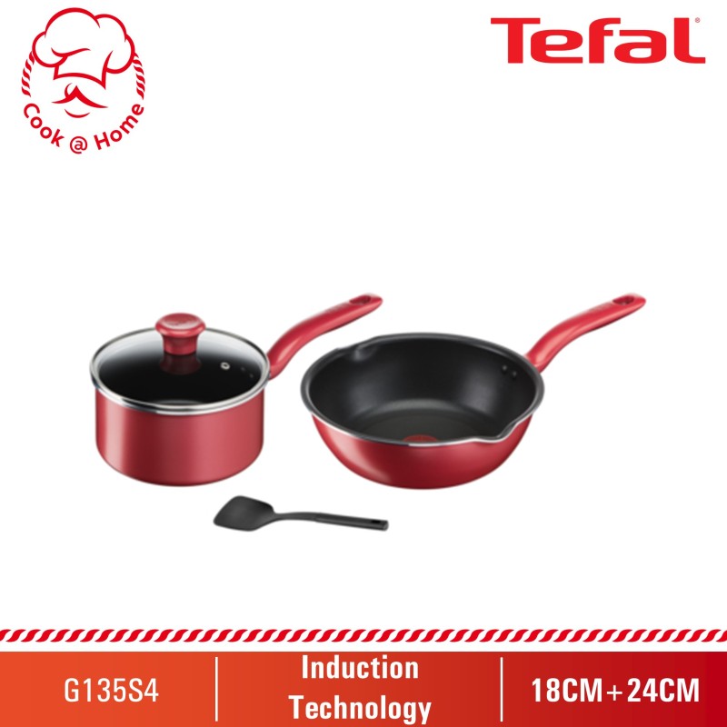 Tefal So Chef 4pcs Set (DFP24+SP18 w/lid+Spatula) G135S4 Singapore
