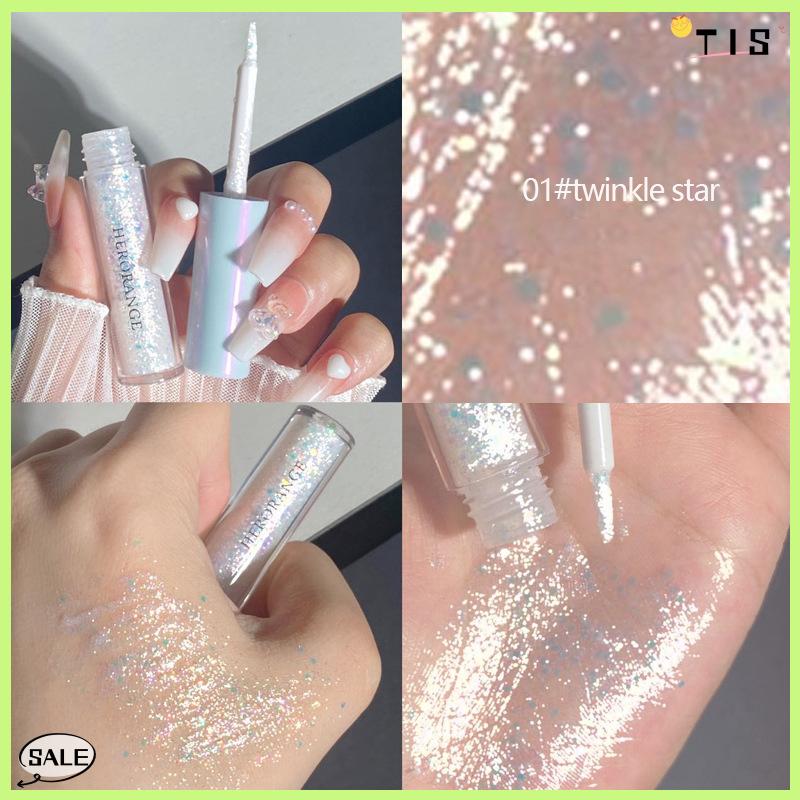 Follow Get New【TIS】 Herorange long lanh Highlighter lỏng bóng mắt Bút kẻ mắt bền không thấm nước ánh sáng lung linh và tỏa sáng mắt tằm Bút Chì Công cụ làm đẹp - 2