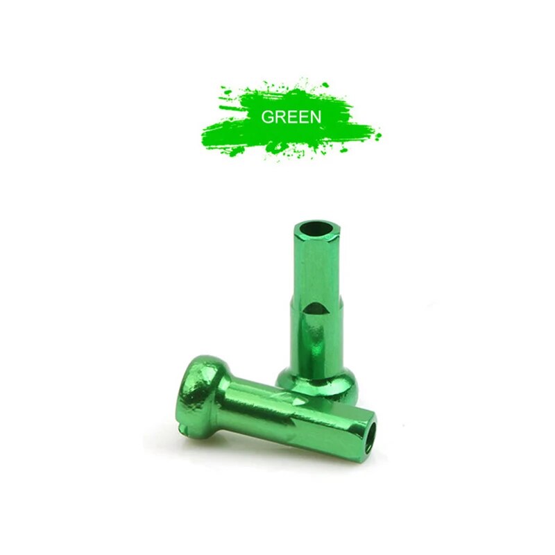 100 pcs Màu nói cap xe đạp leo núi dây thép cap Hợp kim nhôm nói cap xe đạp leo núi đường kính bên trong 2mm đường kẻ màu cap