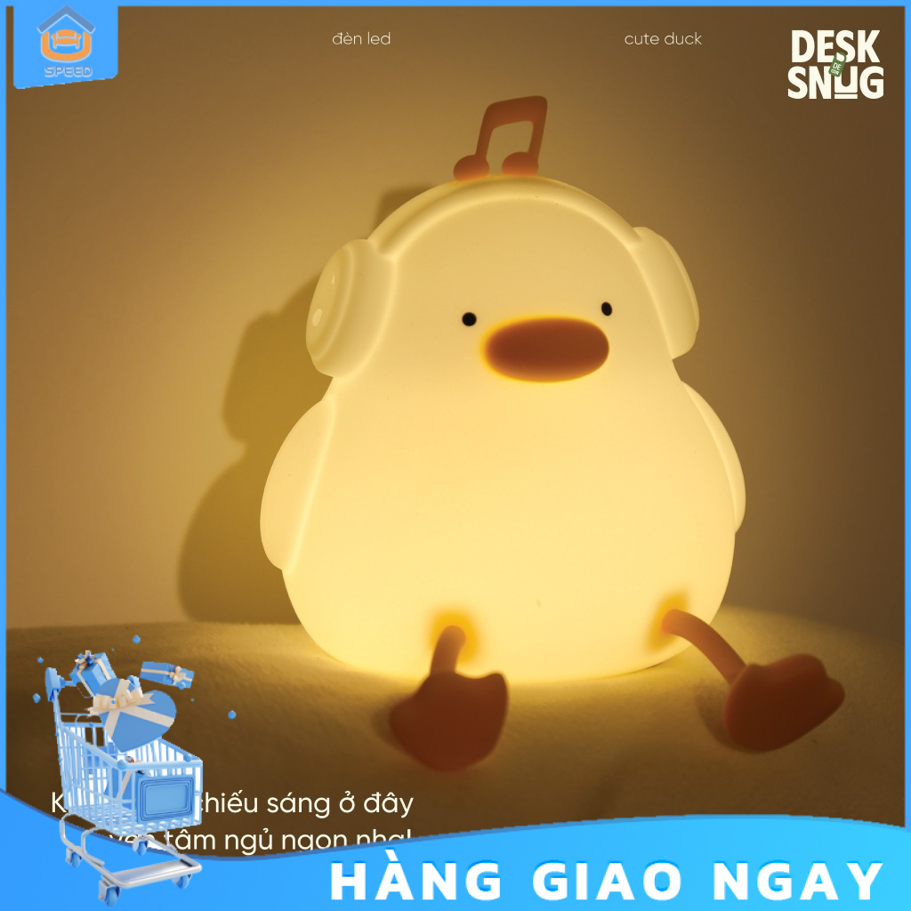 Đèn ngủ hình vịt dễ thương đèn ngủ cảm biến vịt Chất liệu cao cấp Điều chỉnh độ sáng