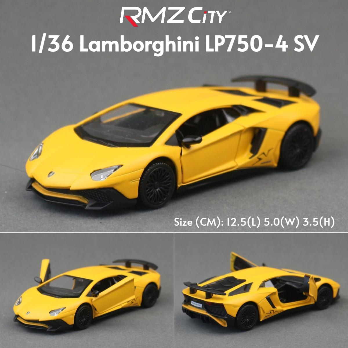 1/36 Lamborghini Super Sport Toy Car Model For Children Diecast Metal Miniature Pull Back Collection Gift Kid Boys - 2