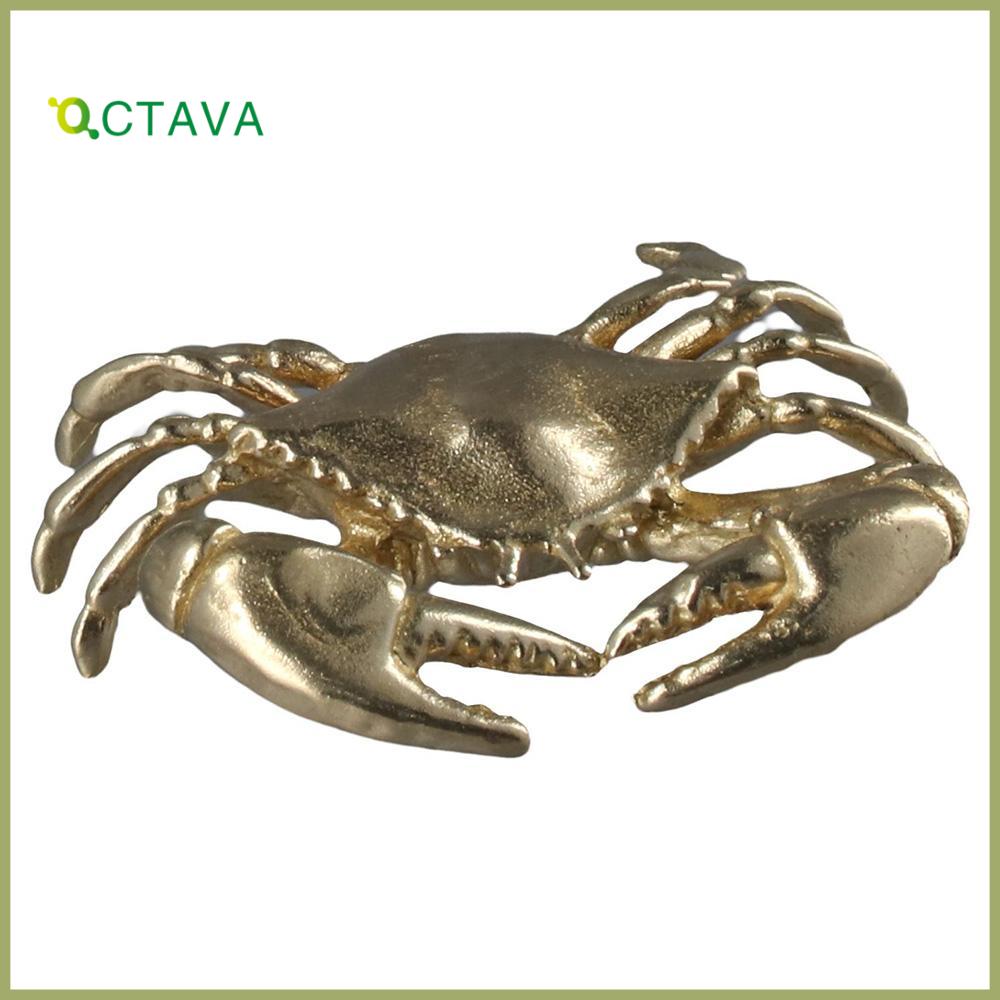 OCTAVA Vàng Tượng cua nhỏ Đồng thau Cua Tượng cua Vàng Thời trang Tượng cua Nhà