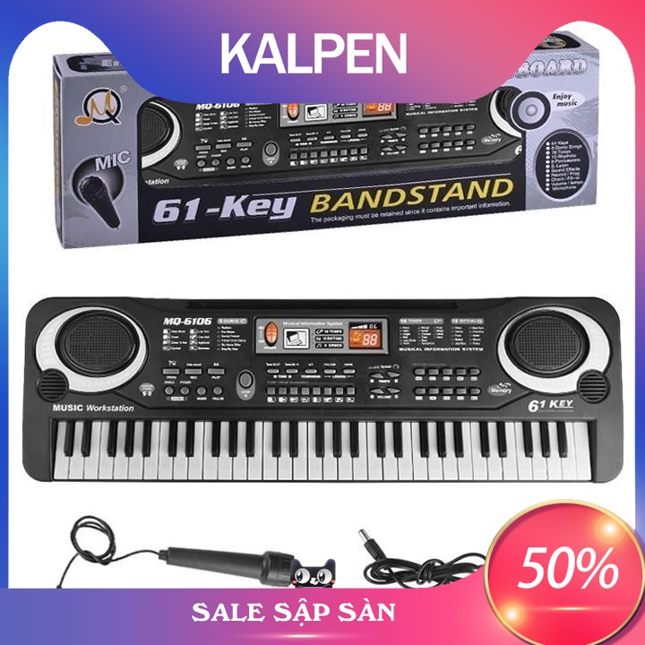 Đàn Piano Điện Tử 61 Phím Tặng kém dây sạc và  Kèm mic Cho Bé,KALPEN - 2