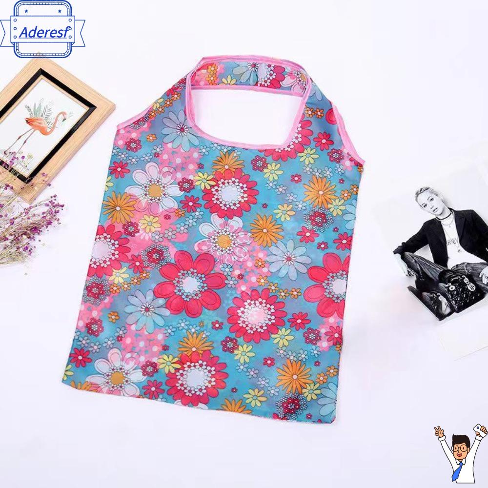 ADERESF Sức chứa lớn Túi mua sắm có thể gập lại Siêu thị In hình động vật dễ thương Túi tote Tái sử dụng Du lịch Túi in