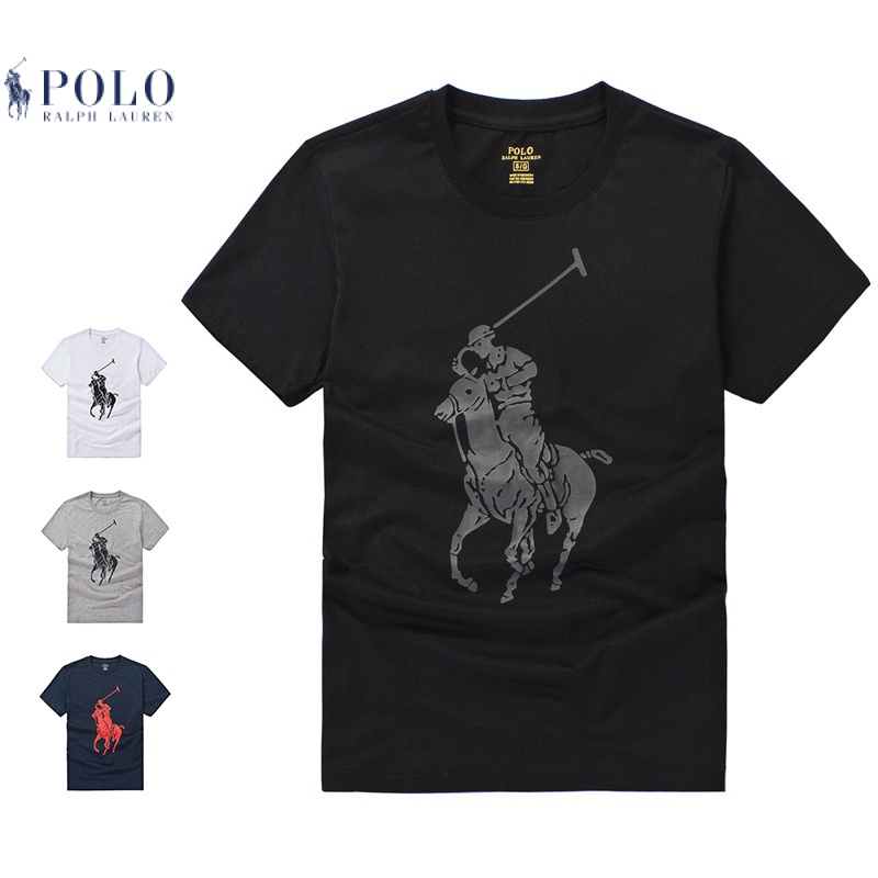 POLO Ralph Lauren Nam Áo Thun Polo Tay Ngắn Cổ Tròn Chất Liệu Cotton Cao Cấp Họa Tiết In Thời Trang 