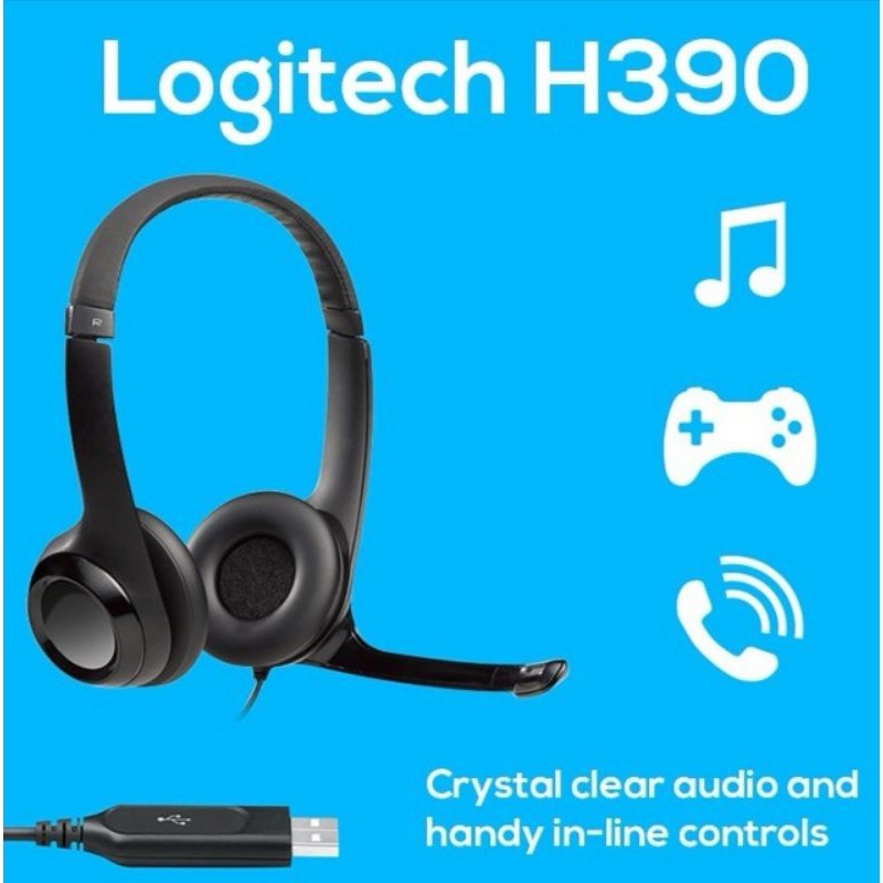 Logitech H390 USB Wired Headset With Inline Audio Singapore