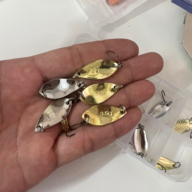 Mồi thìa Mồi lượn Spoon Bộ 4 con mồi chuyên câu cá suối cá mương câu lure