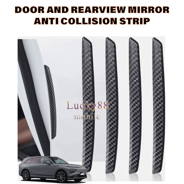 Car door And rearview mirror anti-collision strips carbon fiber textured door opening anti-scratch exterior accessories Car Geely Aion BYD Seal Chey Jaecoo Jaetour Toyota Fortuner Alphard Innova Wuling Air Honda Strip anti benturan pintu mobil Kaca Spion Giá 24,900 Đồng*Miễn phí vận chuyển