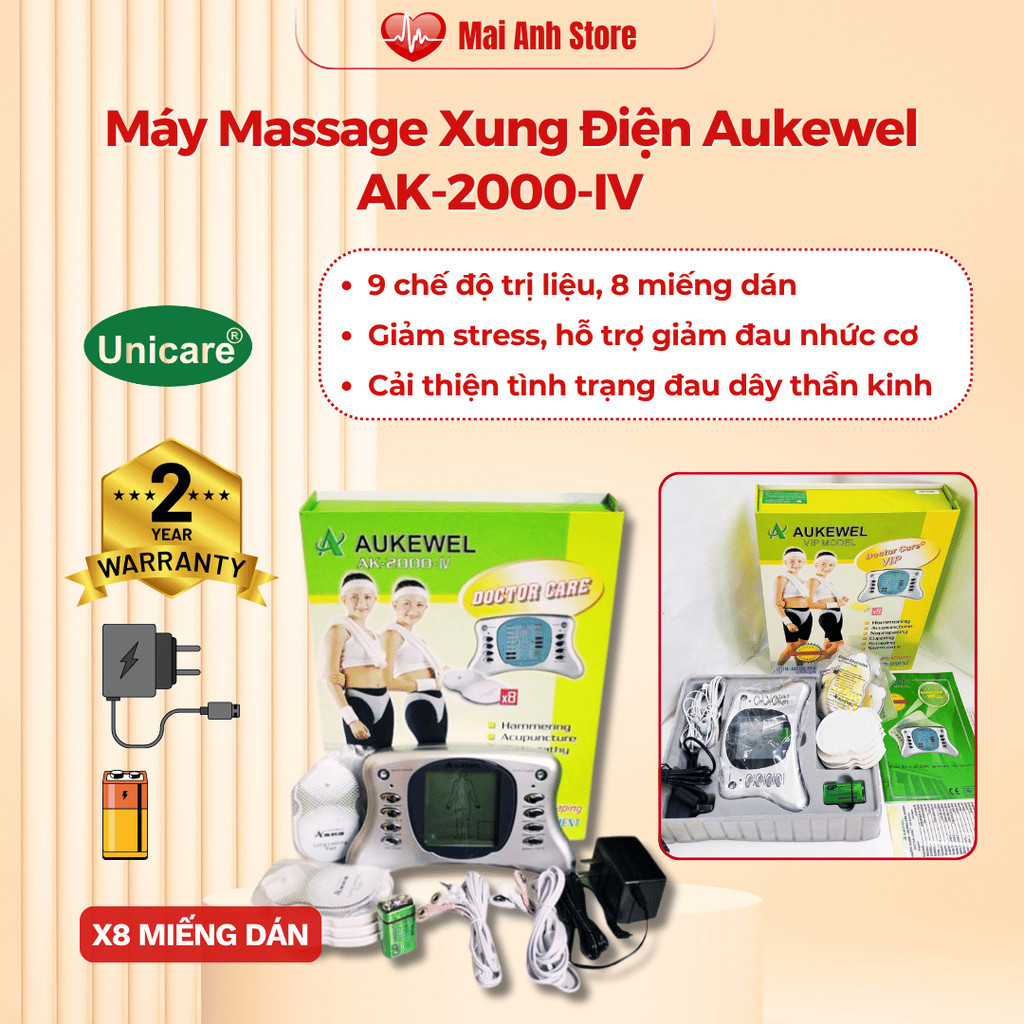 Máy Massage Xung Điện Trị Liệu AUKEWEL Doctor Care Vip AK2000-IV (AK3) [Bảo Hành 2 Năm] HNC