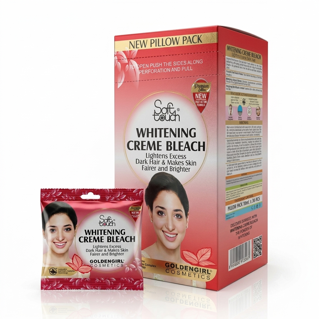 Soft Touch Glowing Creme Bleach 24 Pieces | Body Moisturising Care | 10ml