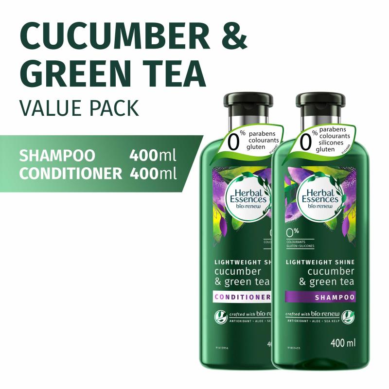 Buy Herbal Essences Cucumber and Green Tea 400ml Shampoo and Conditioner Singapore