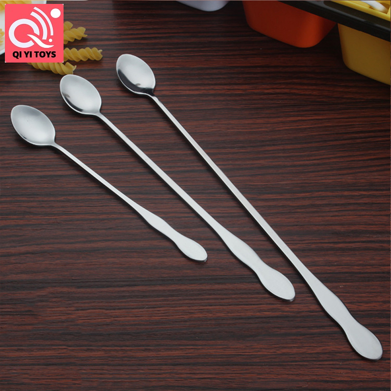 Thép không gỉ tay cầm dài muỗng trộn, trà cà phê Ice Cream món tráng miệng đầu tròn thìa, 32cm 26cm 20cm Chiều dài bộ đồ ăn dụng cụ nhà bếp