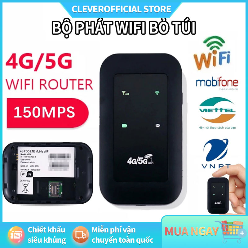 Bộ phát wifi từ sim 4g, WIFI di động 4G/5G 150Mpbs, dễ mang theo, WIFI tốc độ cao,phát wifi