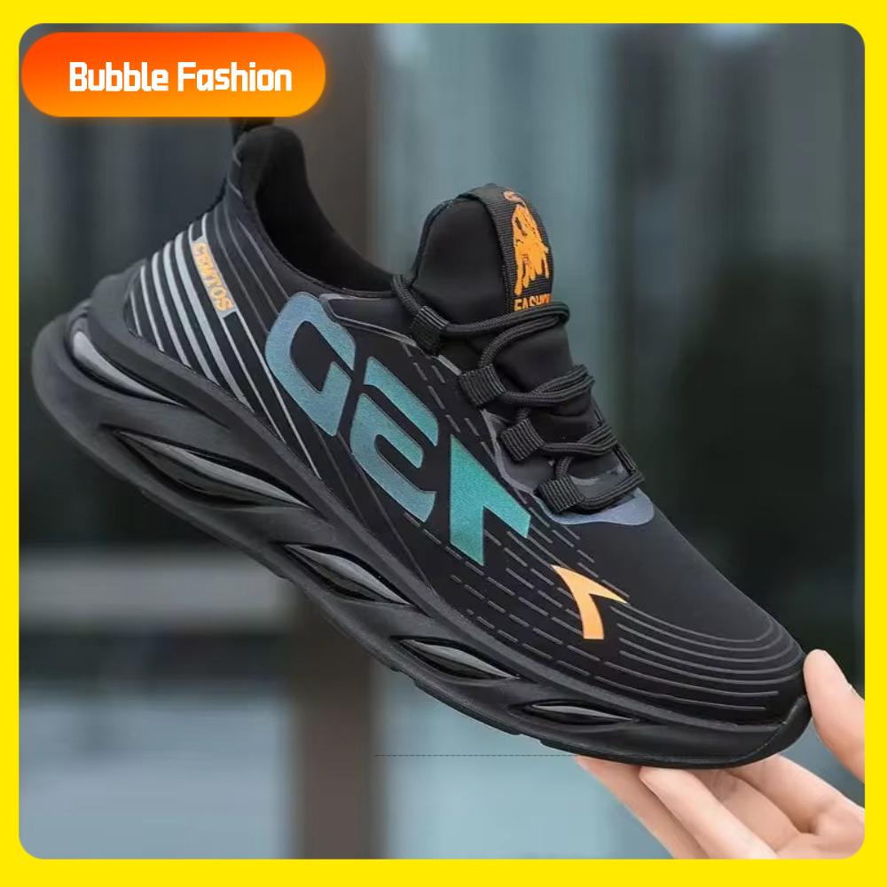 BUBBLE FASHION Chống trượt Giày sneaker nam thường ngày Thoáng khí Chống mài mòn Giày chạy bộ  Đế mềm Giày sneaker thời trang Slip-On Dành cho Xuân Thu