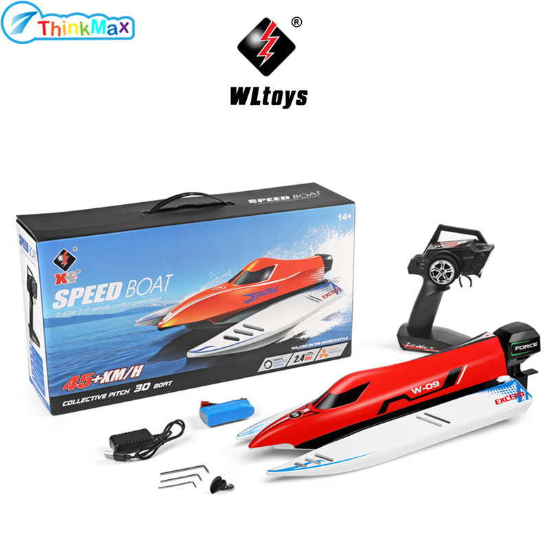 WLtoys WL915-A 2.4GHz Remote Control Boat High Speed 45km/h Brushless Racing Boat Capsize Protection RC Speedboat Water Toys Children Birthday Gifts ราคา 5,133 บาท*ส่งฟรี