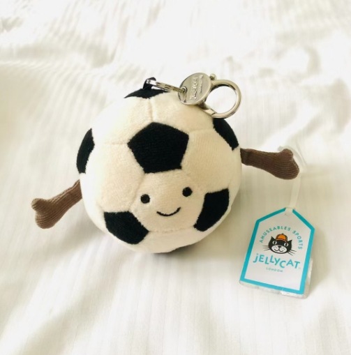 Mặt dây chuyền jellycat nguyên bản bóng rổ bé thú nhồi bông quà tặng búp bê bóng đá sáng tạo UW UU