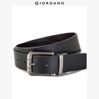 GIORDANO Men Belts Cowhide Leather Fashion Belts Brushed Steel Buckle Double-Sided Business Casual Belts 01136023