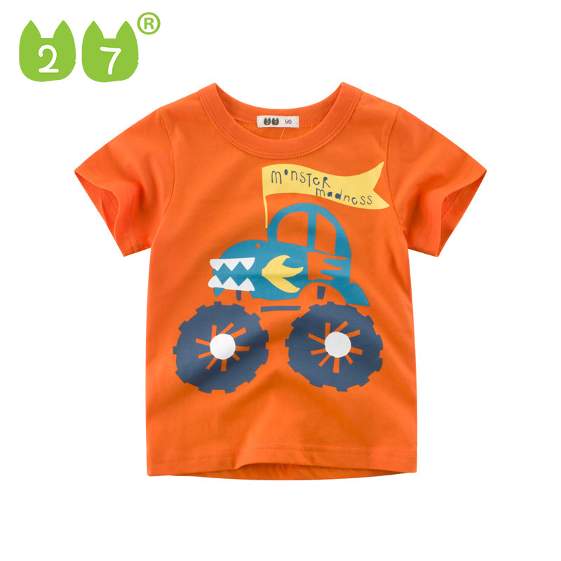 27kids เสื้อผ้าเด็กเกาหลีรุ่นใหม่เสื้อผ้าเด็กเสื้อยืดแขนสั้นเด็กผู้ชายหรือเด็กกลางเสื้อยืดผ้าฝ้ายพิมพ์ลาย ราคา 159 บาท*ส่งฟรี