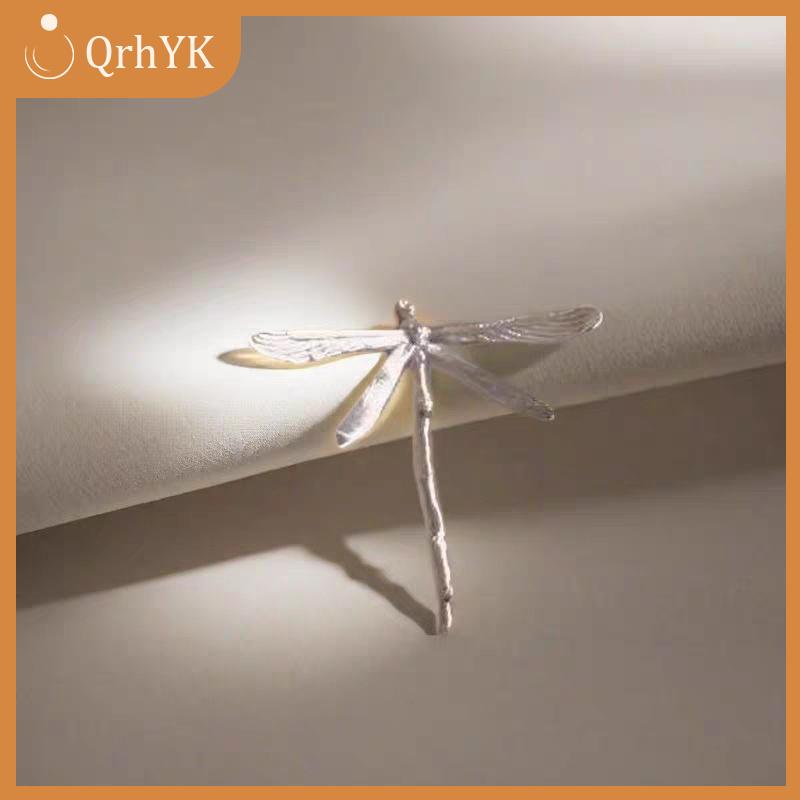 QrhYK Cổ Điển Bạc Con Chuồn Chuồn Trâm Cho Phụ Nữ Cao Cấp Thời Trang Côn Trùng Trâm Pins Áo Phụ Kiện Động Vật Đồ Trang Sức Quà Tặng